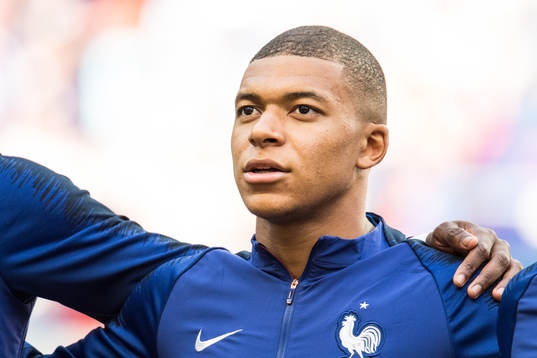 Kylian Mbappe of France prior the FIFA World Cup round of
