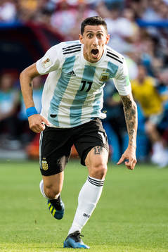Angel Di Maria of Argentina celebrates
