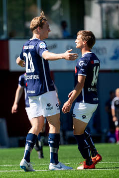 Kristian Thorstvedt of Viking celebrates