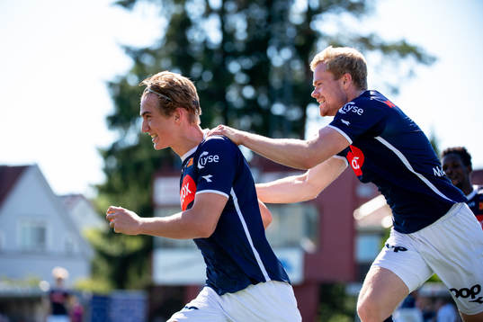 Kristian Thorstvedt of Viking celebrates