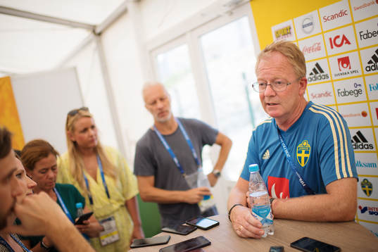 Scout Lars Jacobsson of the Swedish national football team