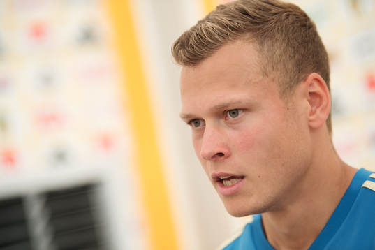 Viktor Claesson of the Swedish national football team at a