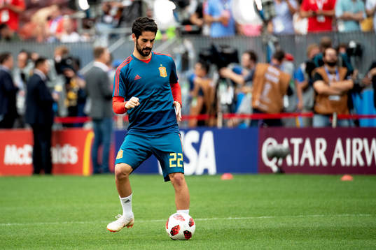 Isco of Spain prior to the FIFA World Cup round of 16 match