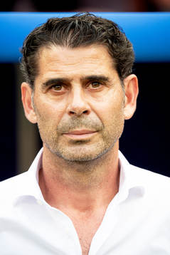 head coach Fernando Hierro of Spain