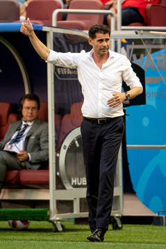 head coach Fernando Hierro of Spain