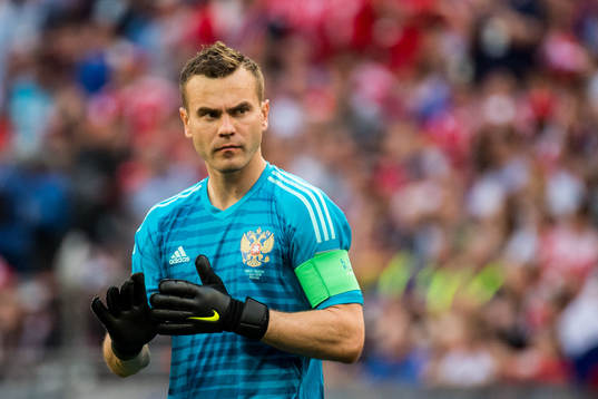 Goalkeeper Igor Akinfeev of Russia
