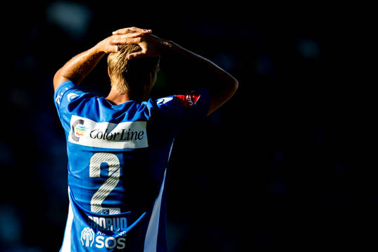 Lars Grorud of Sandefjord looks dejected