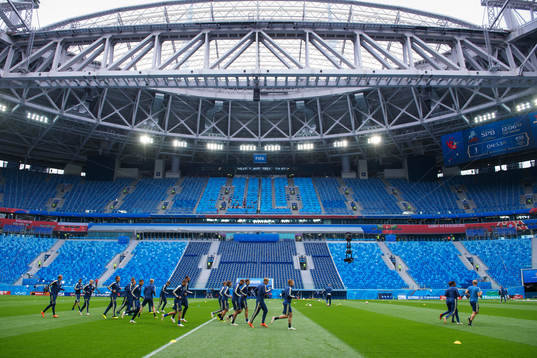 General view of the Swedish national football team's