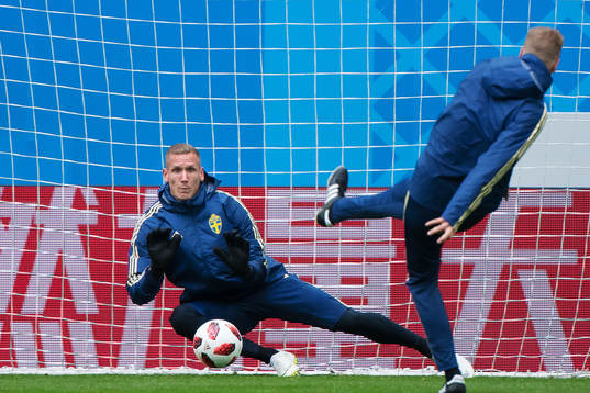 Goalkeeper Robin Olsen of the Swedish national football