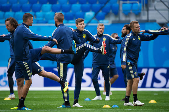 Victor Nilsson Lindelöf and Sebastian Larsson of the