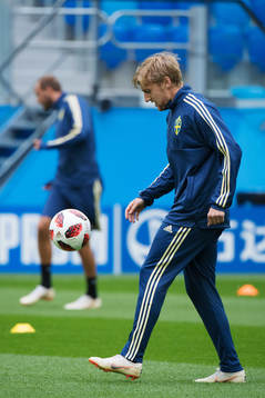 Emil Forsberg of the Swedish national football team at a
