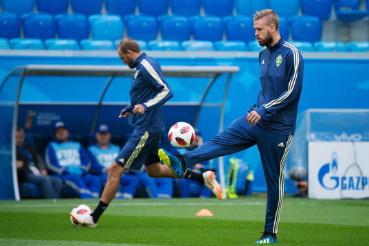 Pontus Jansson of the Swedish national football team at a