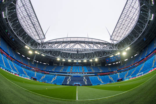 Interior view of Saint Petersburg Stadium