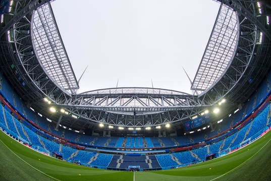 Interior view of Saint Petersburg Stadium