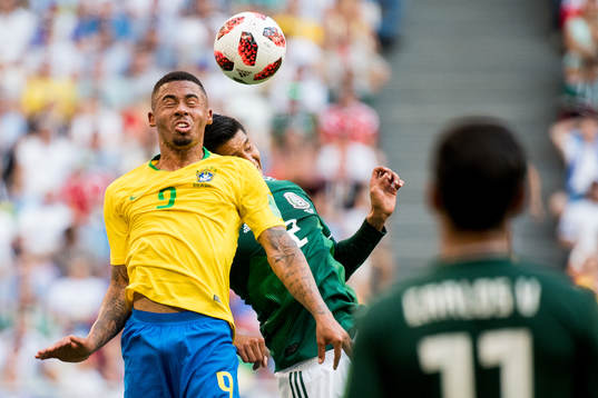 Gabriel Jesus of Brazil and Hugo Ayala of Mexico