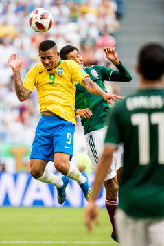 Gabriel Jesus of Brazil and Hugo Ayala of Mexico