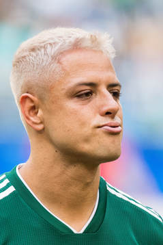 Javier Hernandez of Mexico prior the FIFA World Cup round