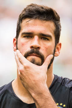 Goalkeeper Alisson of Brazil prior the FIFA World Cup round
