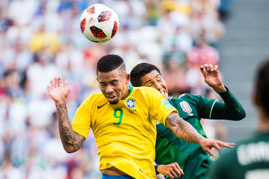 Gabriel Jesus of Brazil and Hugo Ayala of Mexico