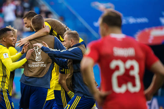 Martin Olsson, Pontus Jansson, Marcus Berg and John