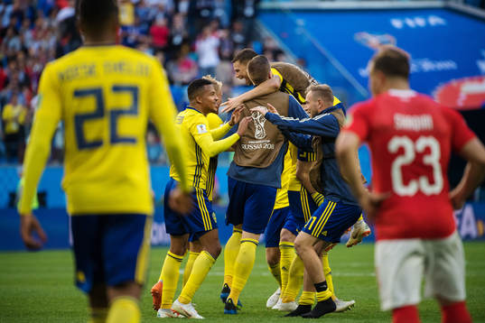 Martin Olsson, Pontus Jansson, Marcus Berg and John