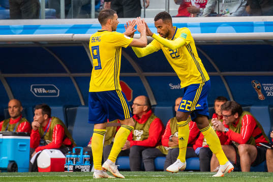 Marcus Berg is substituted for Isaac Kiese Thelin