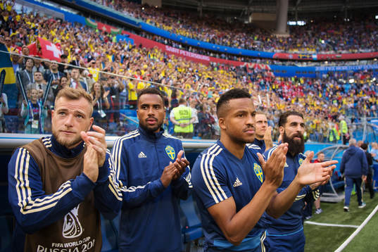 John Guidetti, Isaac Kiese Thelin, Martin Olsson and Jimmy