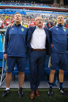Assistant coach Peter Wettergren, head coach Janne