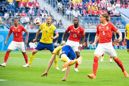 Andreas Granqvistof Sweden and Johan Djourou