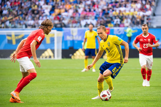 Michael Lang of Switzerland and Ludwig Augustinsson of