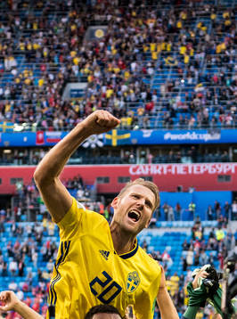 Ola Toivonen of Sweden celebrates
