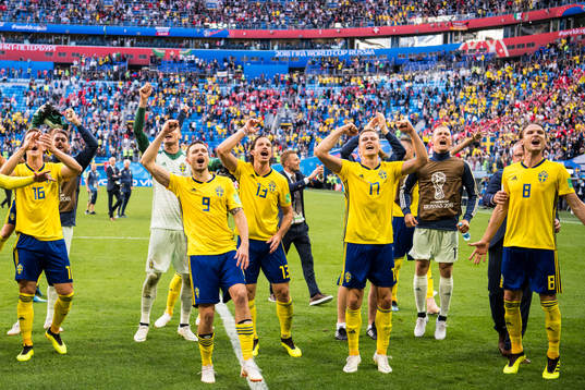 Marcus Berg, Gustav Svensson, Viktor Claesson and Albin