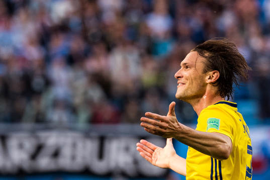 Albin Ekdal of Sweden celebrates