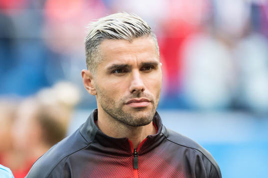 Valon Behrami of Switzerland prior the FIFA World Cup round