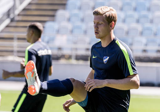 Alexander Fransson första träningen med IFK Norrköping