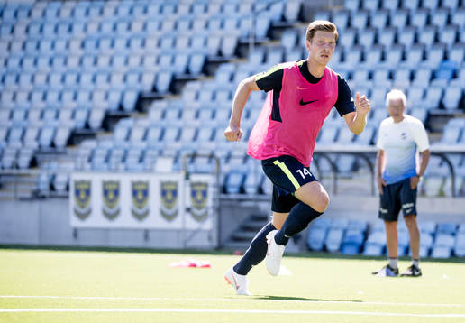 Alexander Fransson första träningen med IFK Norrköping