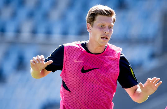 Alexander Fransson första träningen med IFK Norrköping