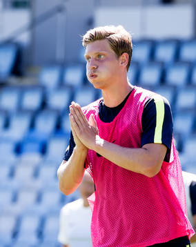 Alexander Fransson första träningen med IFK Norrköping
