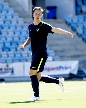 Alexander Fransson första träningen med IFK Norrköping