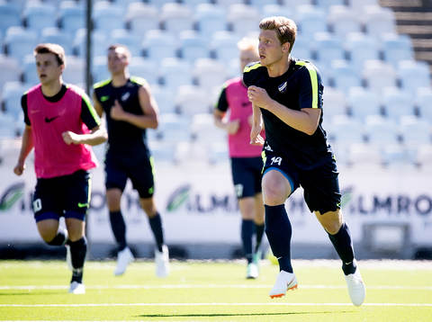 Alexander Fransson första träningen med IFK Norrköping