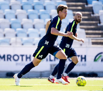 Alexander Fransson första träningen med IFK Norrköping