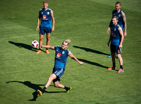 Filip Helander of the Swedish national football team at a