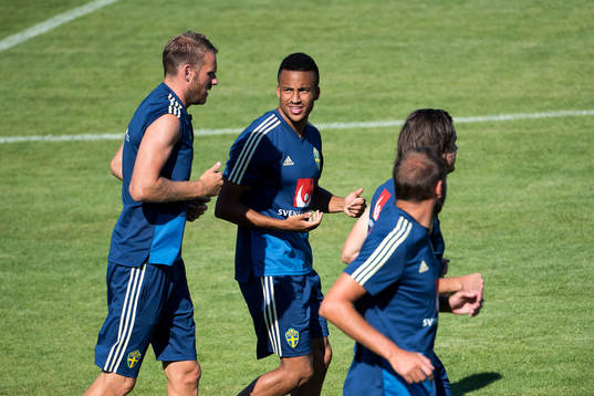 Martin Olsson of the Swedish national football team at a