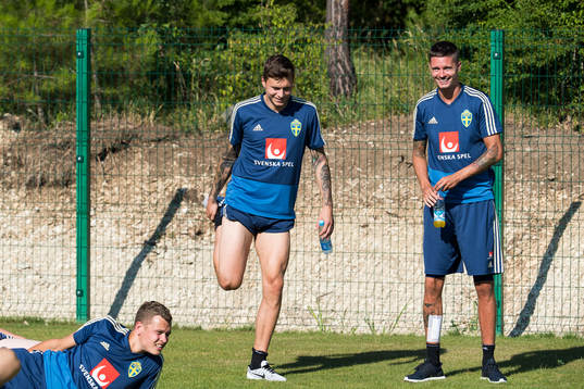 Victor Nilsson Lindelöf and Mikael Lustig of the Swedish