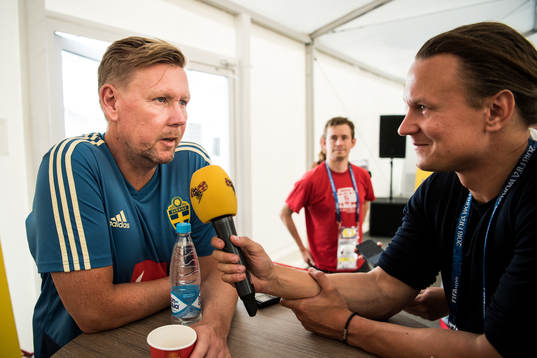 Assistant coach Peter Wettergren of the Swedish national