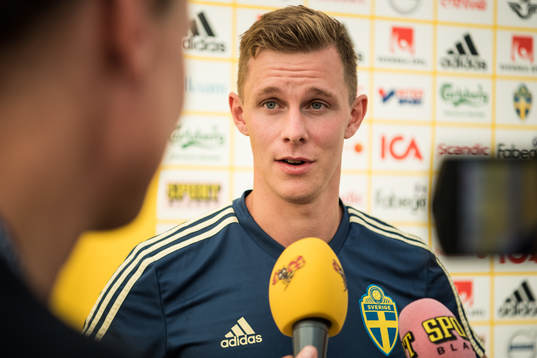 Emil Krafth of the Swedish national football team