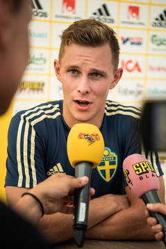 Emil Krafth of the Swedish national football team