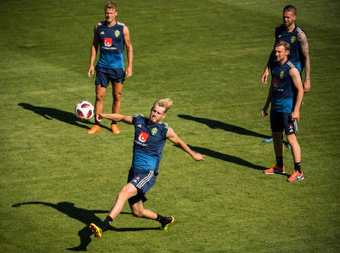 Filip Helander of the Swedish national football team at a