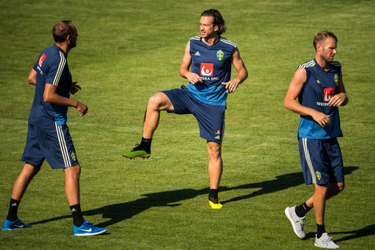 Andreas Granqvist, Gustav Svensson and Ola Toivonen of the