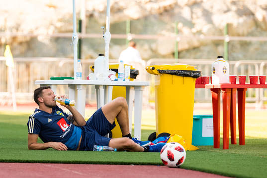 Marcus Berg of the Swedish national football team at a